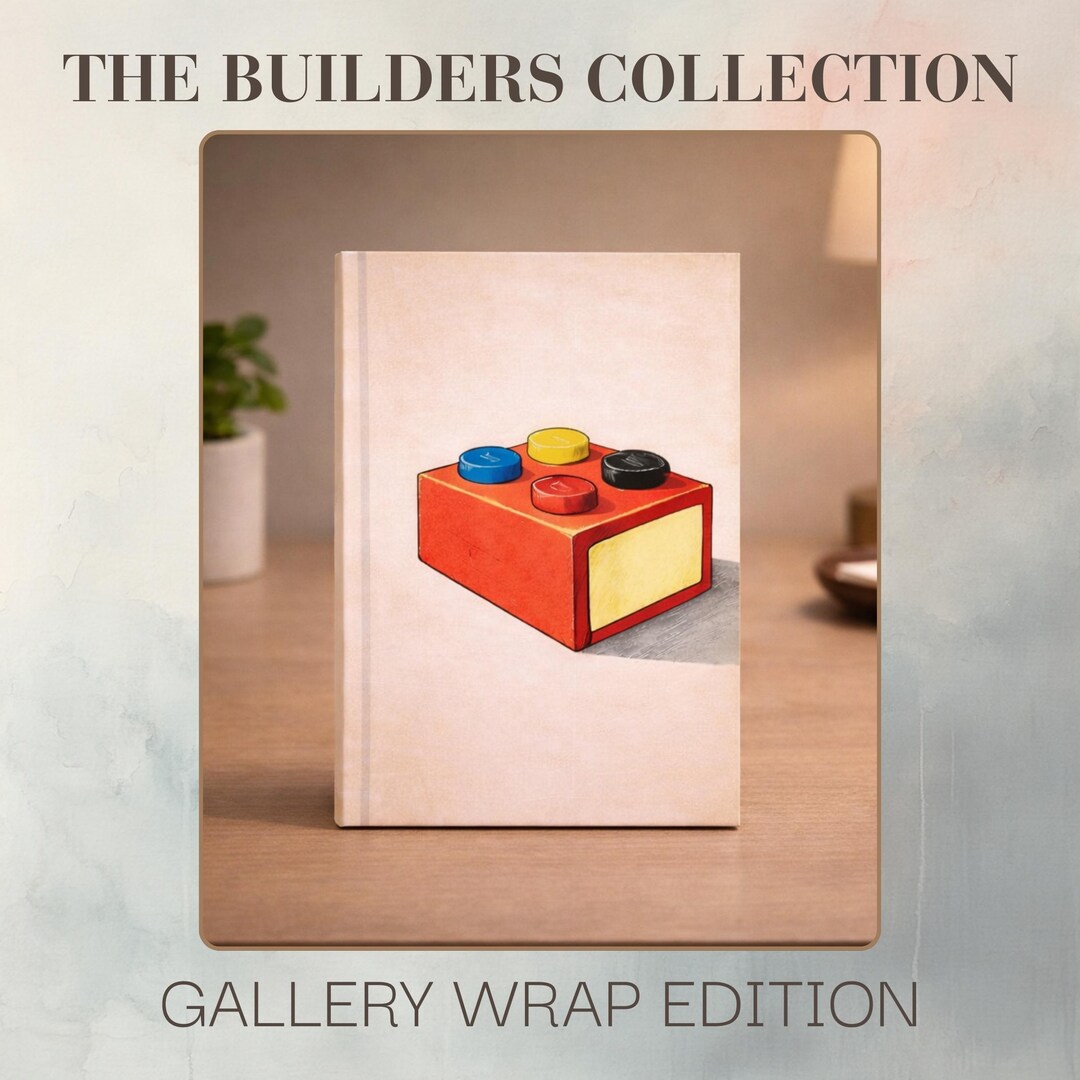 Building Notebook Classic Red Building Block Notebook | Retro Toy Nostalgia Journal ...