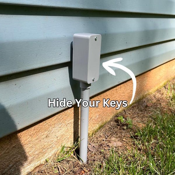 Stealth Key Holder in Fake Conduit Box & PVC - Hide House Keys