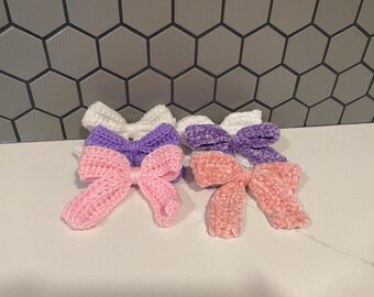 Crocheted 4 inch Hair Bows