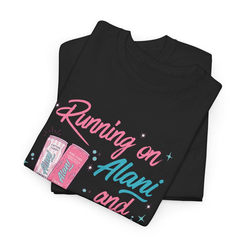 Running on Alani and a Prayer Unisex T-Shirt | Funny Christian Sweatshirt | Just a Girl Graphic Shirt| Cozy Neutral Energy Drink Shirt image 10