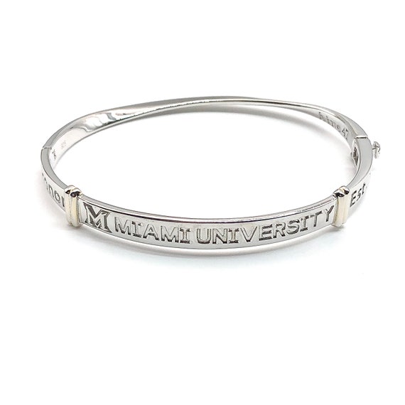 Silver Bangle Bracelet Ohio Miami University 925 … - image 10