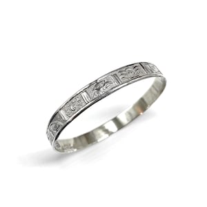 Vintage 925 Sterling Silver Bangle Bracelet