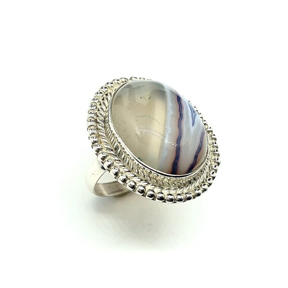 Big Sterling Silver Ring | Statement Making Blue … - image 2