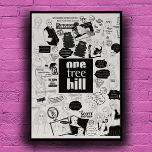 One Tree Hill 2000s TV Series Collage Poster|One Tree Hill Fan Gift|Minimalist Print Wall Decor|One Tree Hill Quotes