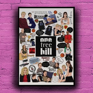 One Tree Hill 2000s TV Series Collage Poster|One Tree Hill Fan Gift|Minimalist Print Wall Decor|One Tree Hill Quotes