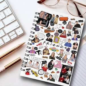 Friends Spiral Notebook,Friends TV Show Fans Gift,Notes and Study Sessions,Ruled Lines, Central Perk,Pop Culture,Friends Nostalgia TV Series