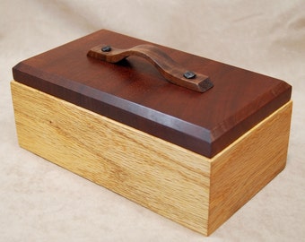 Reclaimed Oak and Makore Trinket, Keepsake, or Jewelry box