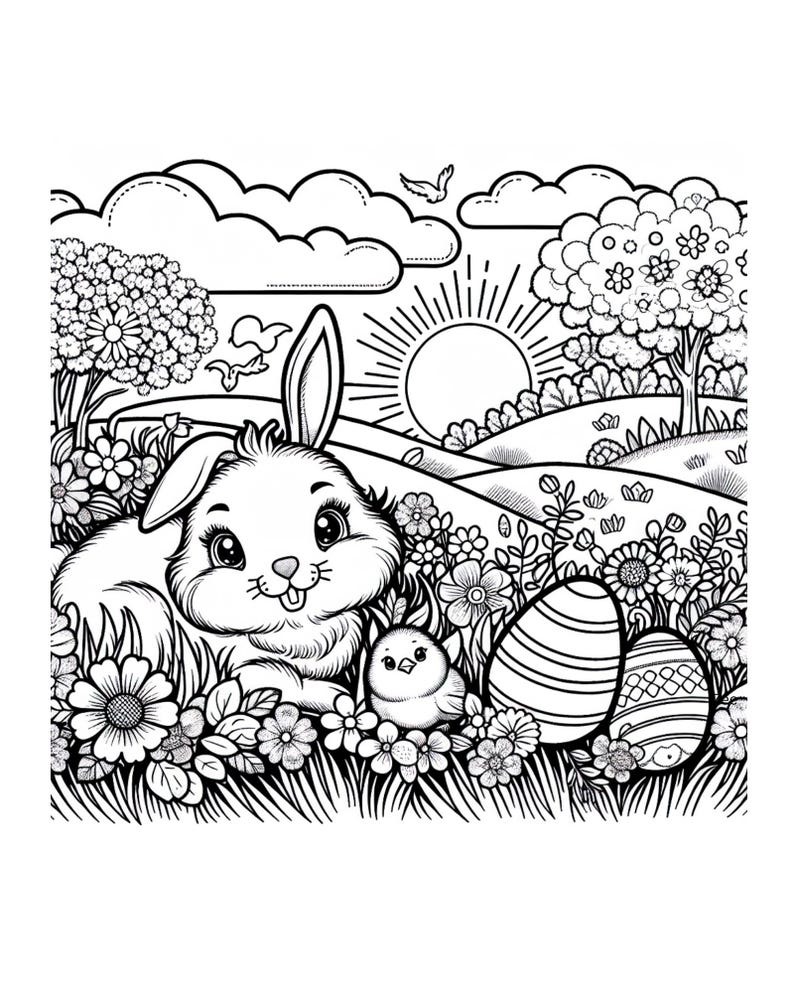 Easter Coloring Pages Fun - Festive Printable Activity for Kids ...