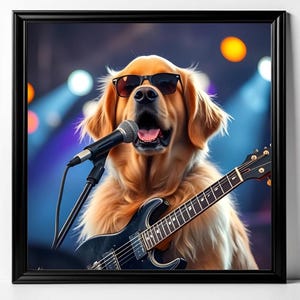 Custom Golden Retriever Wall art digital download print for home decor