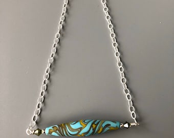 Blue GReen BEad ON CHain