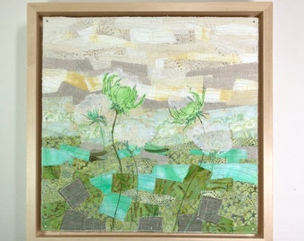 Queen Anne’s Lace - original textile art collage