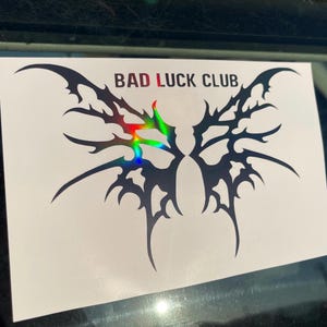 Bad Luck Club Y2K Butterfly Car Decal Bumper Sticker