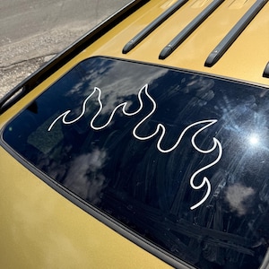 Flame Sunroof Car Decal | flame sunroof sticker | sticker for car window | sunroof sticker decal