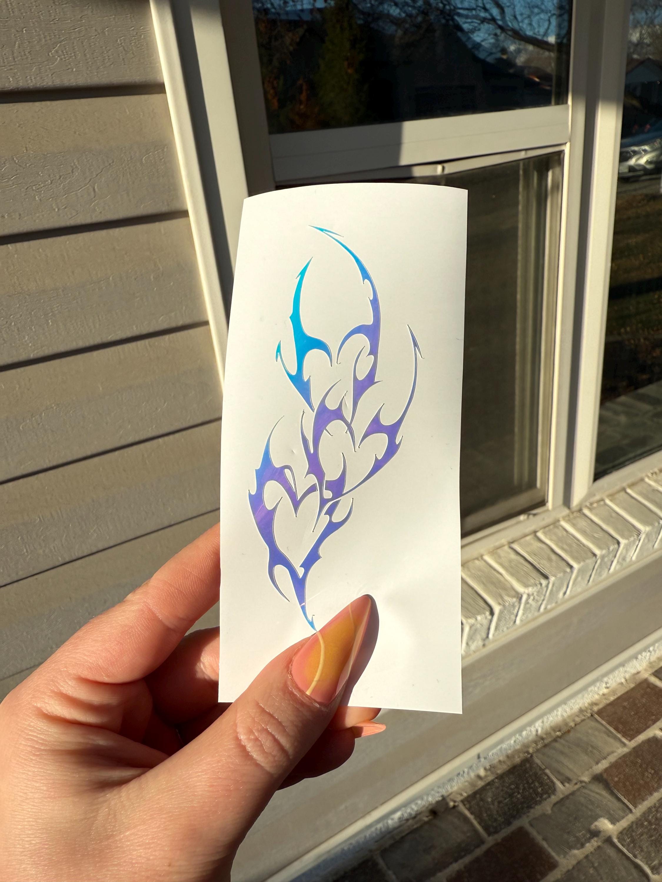 Y2K Cyber Sigilism Heart Vinyl Decal - Etsy