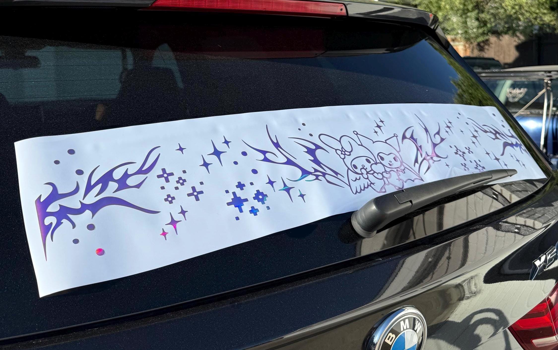Custom Kuromi and Mymelody Tribal Window Banner Vinyl Decal - Etsy
