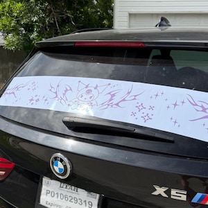 Kuromi Devil Tribal Window Banner Vinyl Decal