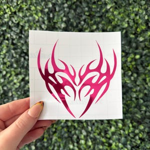 Y2K Cyber Sigilism Heart Vinyl Decal
