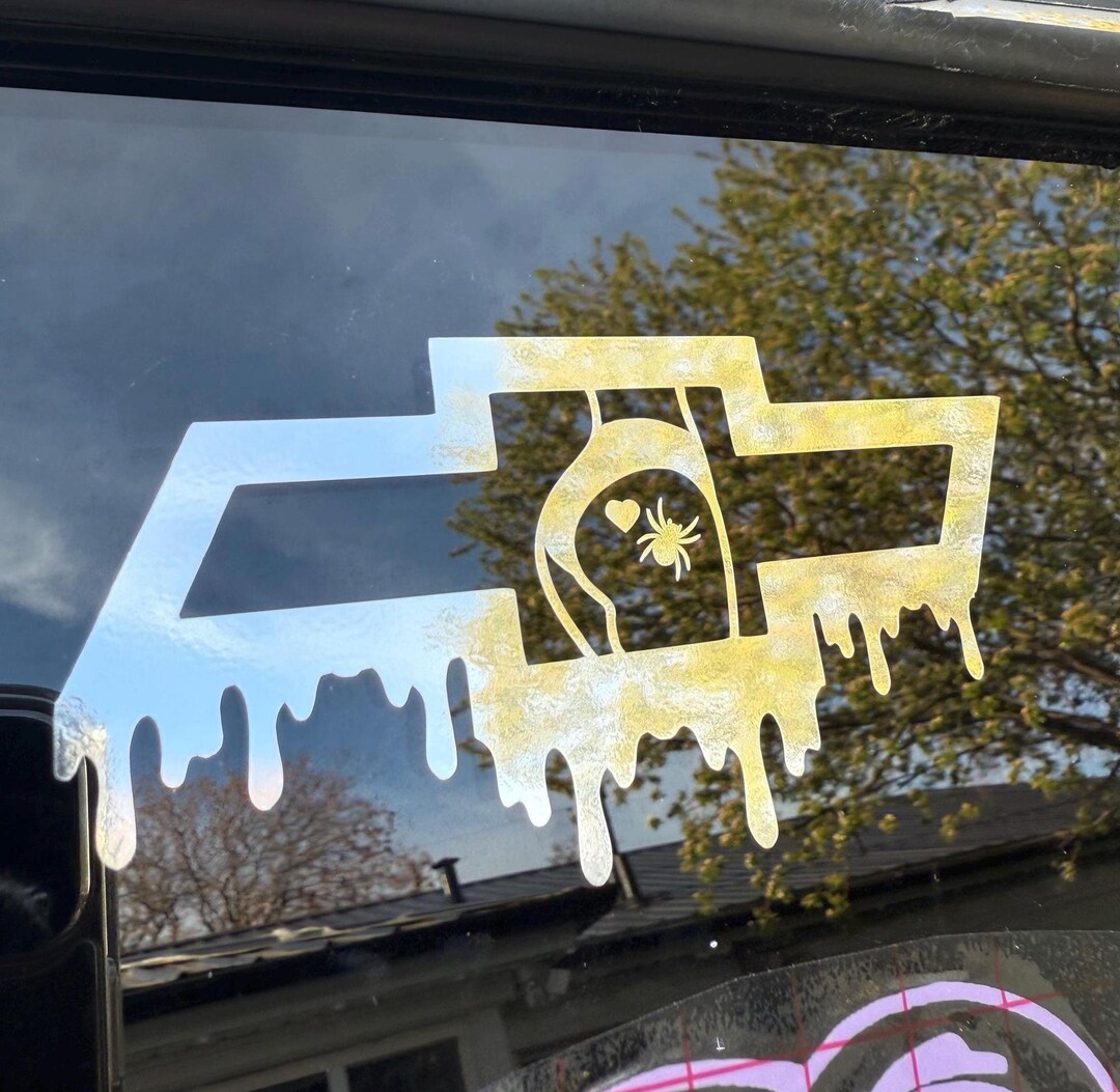 Chevy Drip Booty Car Decal Bumper Sticker - Etsy