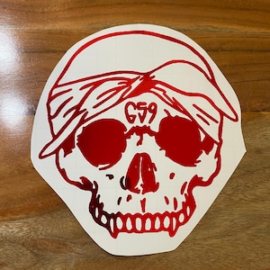 Suicide Boys Skull | Grey59 | G59 | Car Decal Bumper Sticker Water Bottle Sticker Wall Decor | Goth Grunge Emo | Suicide Boys | Scrim | Ruby