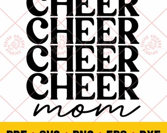 Cheer Mom SVG, jubeln, png, eps, pdf, dxf, Cheerleader, Pom pom, Jubel-Shirt Design
