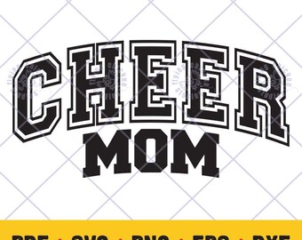 Cheer Mom SVG, jubeln, png, eps, pdf, dxf, Cheerleader, Pom pom, Jubel-Shirt Design