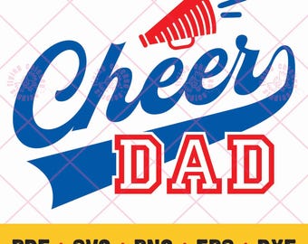 Cheer Dad SVG, jubeln, png, eps, pdf, dxf, Cheerleader, Cheer-Shirt-Design, Cheer Dad Aufkleber, Cheer Dad Tasse, Cheer Dad Geschenkideen