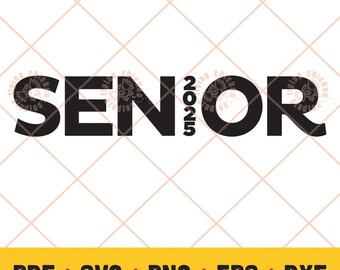 Class of 2025 SVG-Schnittdesign für Cricut Silhouette usw. Geschenkidee für bestandene Abschlussfeier. Sweatshirt, T-Shirt, Tasse, etc. 5 Dateien svg png dxf eps pdf