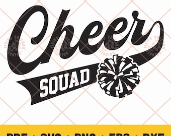 Cheer Squad SVG, jubeln, png, eps, pdf, dxf, Cheerleader, Cheer Team, Cheer-Shirt Design, jubeln Design für Tassen, Aufkleber, Rucksack