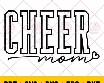 Cheer Mom SVG, jubeln, png, eps, pdf, dxf, Cheerleader, Pom pom, Jubel-Shirt Design