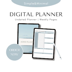 ADHD Digital Planner | ADHD Planner | Instant Download | Digital Planner |