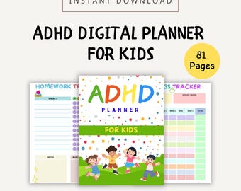 Kids ADHD Digital Planner: Focus & Organization (Printable)
