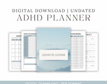 ADHD Digital Planner: Focus & Organization Tools (PDF Download)