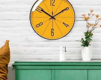 Creative unique tempered glass wall clock. Modern wall clock, World time clock, Decorative wall clock, 24 hour clock
