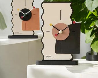 Luminária de mesa decorativa de estilo escandinavo com design moderno. Relógio exclusivo, Relógio minimalista, Relógio decorativo, Relógio de mesa de escritório