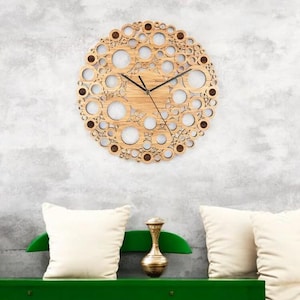 Craft Decorative wooden wall clock made of natural bamboo, Modern wall clock, Unique wall clock, creative wall clock
