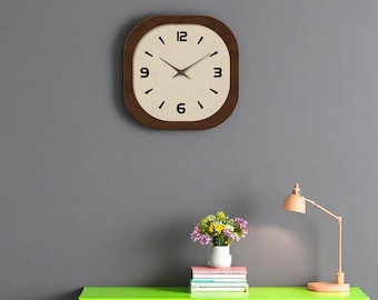 Retro style square wall clock, Decorative wall clock, Creative wall clock, Modern wall clock, Unique wall clock, French style wall clock