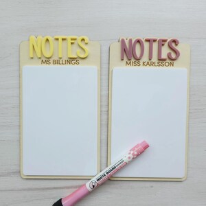 Personalised Teacher Notes, To Do List, Dry Erase Note Pad, Education Assistant Gift, Teachers Gift, Teachers Appreciation, Daycare Worker