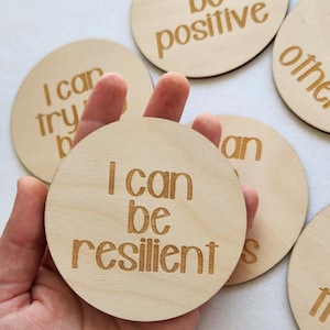 I CAN Affirmation Circles Set of 8 || Natural Affirmations || Affirmation Station || Daily Affirmations , classroom decor