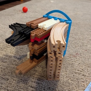 TidyTrack: Wooden Train Track Holder Fits Brio, IKEA, Thomas & More