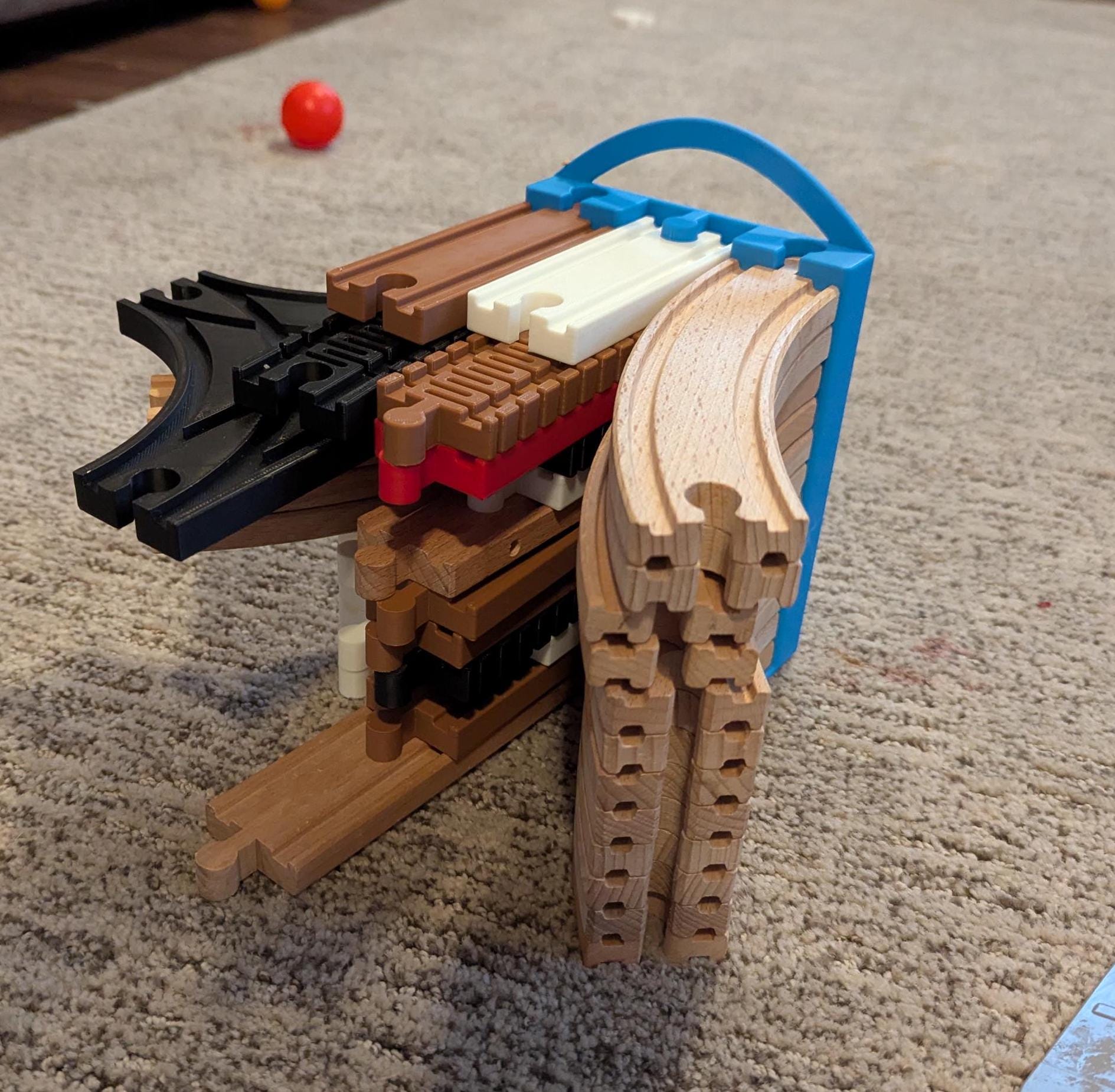 Wooden Train Round House Wooden Train Accessories Durable Wooden Toys For Kids G