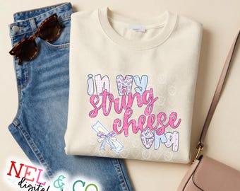 In My String Cheese Era PNG, Trendy Motherhood Graphic, Digital Download