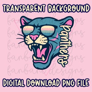 Panthers Mascot Colorful Digital PNG Download File