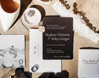 Custom designed, elegant, editable invitation templates for your wedding invites.