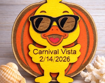 Handmade Halloween Cruise Duck Magnet Customized with Ship name and date. Single or multiples. Great for Cruise gifts or to hide