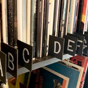 Long Alphabet Dividers, Vinyl Record Alphabetizers, Organizational Dividers