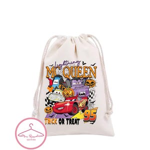 Halloween Cars McQueen and Friends Themed Kids Drawstring Bag - Trick-or-Treat Bag