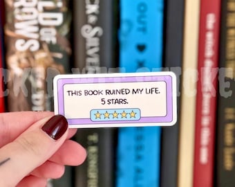 This Book Ruined My Life | Sarcastic Bookish Vinyl Kindle Decal Sticker
