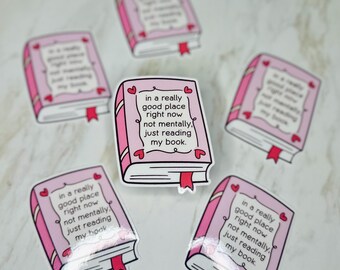 In a Good Place | Funny Sarcastic Bookish Vinyl Kindle Sticker Decal