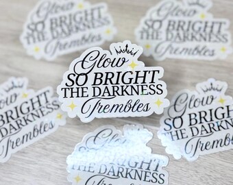 Glow So Bright | Spark of the Everflame | Bookish Waterproof Romantasy Vinyl Kindle Sticker Decal