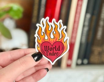 World Ender | Book Of Azrael | Bookish Waterproof Romantasy Vinyl Kindle Sticker Decal